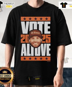 Official Jose Altuve 2025 Vote T-Shirt featuring bold graphics and a stylish design for baseball fans.