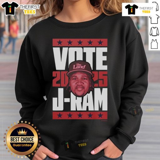 Alt Text: Official Jose Ramirez 2025 Vote Sweatshirt featuring bold graphics and a comfortable design for supporters.
