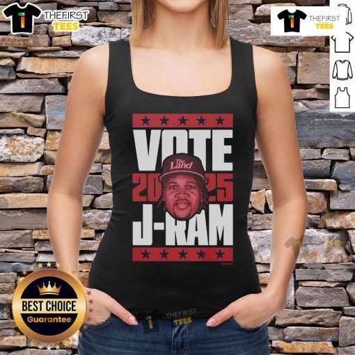 Official Jose Ramirez 2025 Vote tank top featuring a bold design and vibrant colors, perfect for supporters of the campaign.