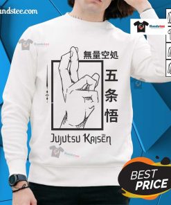 Official Jujutsu Kaisen Hand Gesture Sweatshirt featuring iconic design and comfortable fit for fans of the anime.