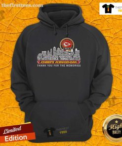 Alt Text: Official Kansas City Chiefs Chiefs Kingdom hoodie featuring a 'Thank You For The Memories' design, perfect for fans.