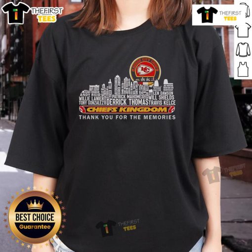Official Kansas City Chiefs Ladies Tee - 'Thank You For The Memories' design celebrating Chiefs Kingdom pride.