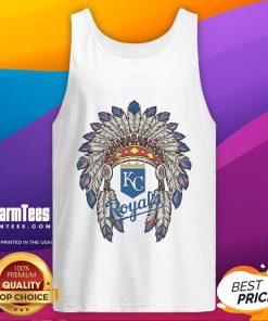Official Kansas City Royals Native American logo tank top featuring vibrant colors and a stylish design for fans.