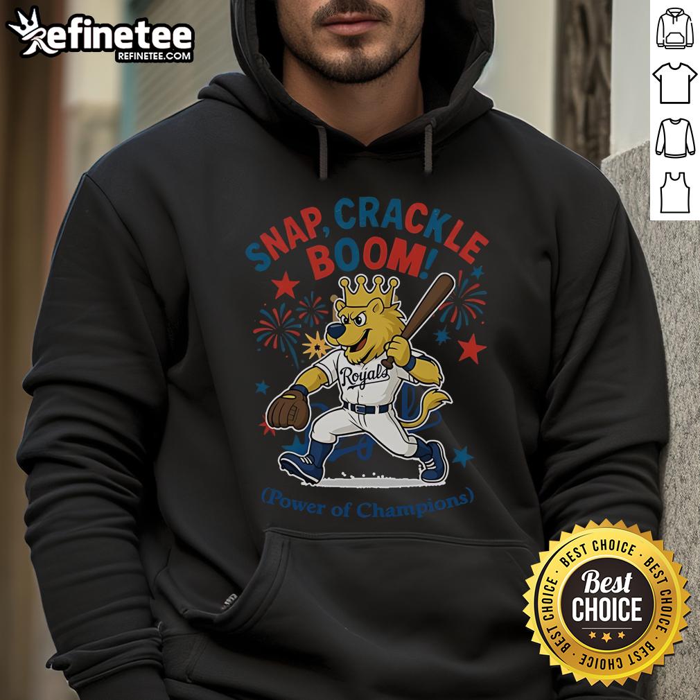 Official Kansas City Royals Snap Crackle Boom Power Of Champions Indepencence Day Hoodie Official Kansas City Royals Snap Crackle Boom hoodie for Independence Day, showcasing team spirit and festive design.