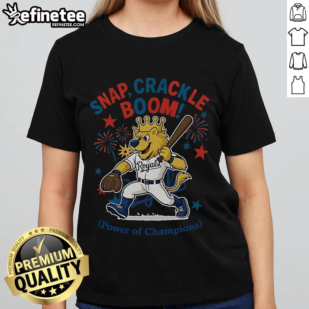 Official Kansas City Royals Snap Crackle Boom Power Of Champions Indepencence Day Ladies-Tee Official Kansas City Royals Snap Crackle Boom Independence Day Ladies Tee featuring vibrant team graphics and festive design.