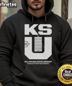 Alt Text: Official Kansas State Football Stadium KSU monogram hoodie featuring team colors and logo, perfect for fans.
