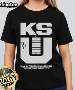 Official Kansas State Football Stadium KSU monogram ladies tee, featuring a stylish design for passionate Wildcats fans.