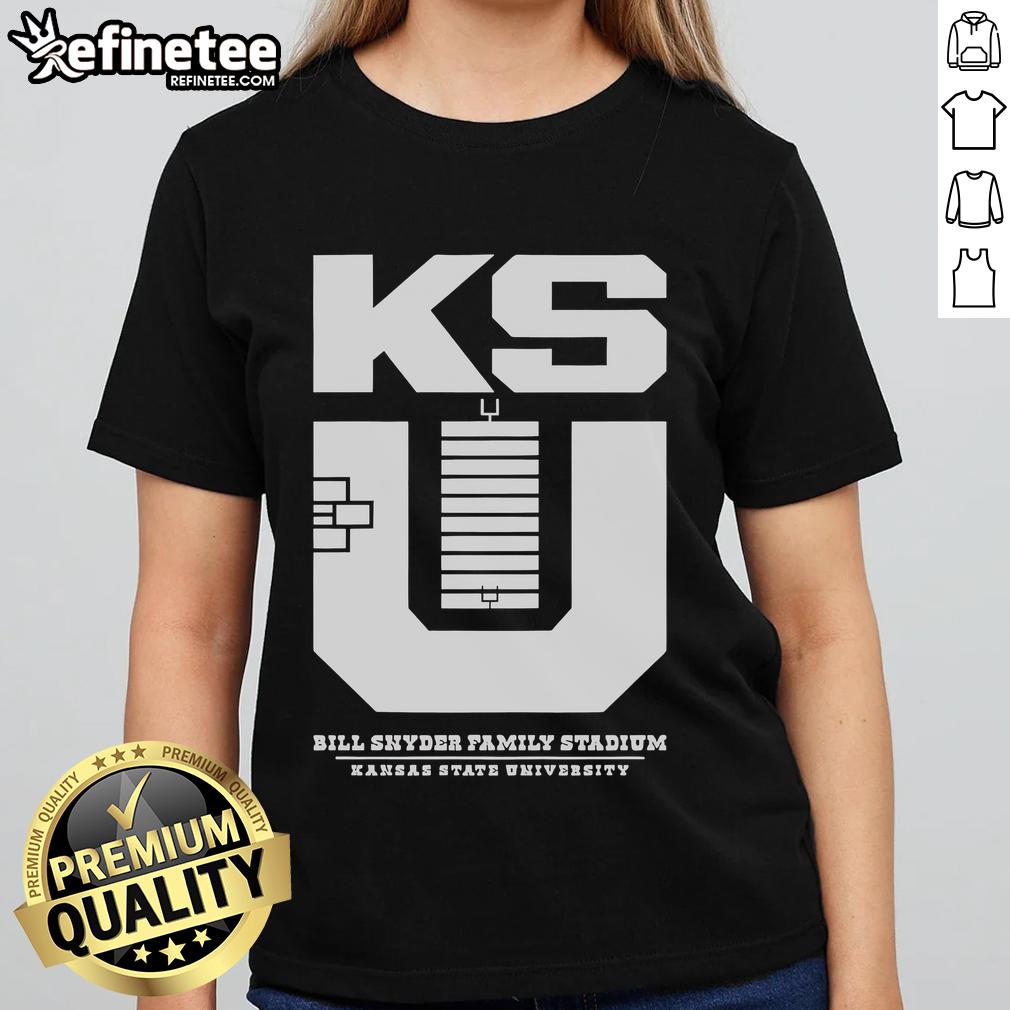 Official Kansas State Football Stadium Ksu Monogram Ladies Tee Official Kansas State Football Stadium KSU monogram ladies tee, featuring a stylish design for passionate Wildcats fans.