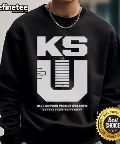 Official Kansas State Football Stadium KSU monogram sweatshirt showcasing team pride and style for fans.