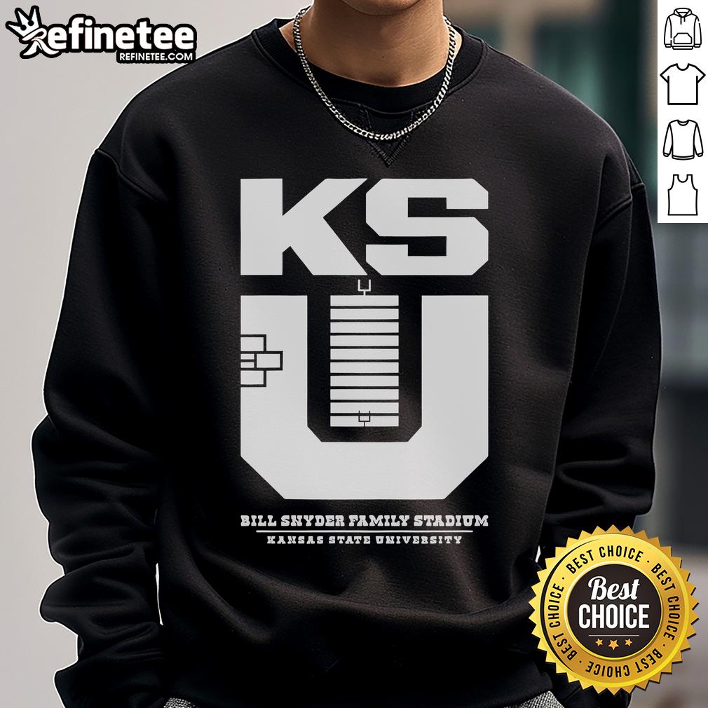 Official Kansas State Football Stadium Ksu Monogram Sweatshirt Official Kansas State Football Stadium KSU monogram sweatshirt showcasing team pride and style for fans.