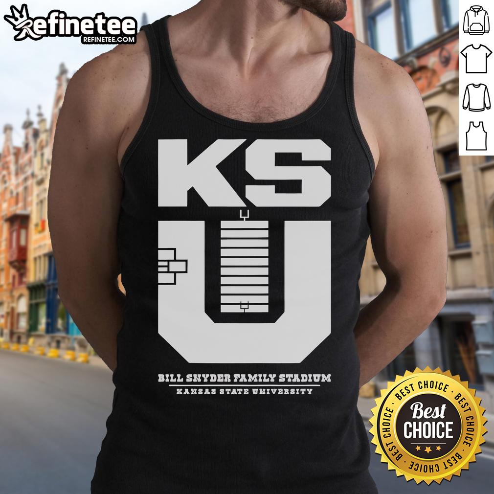 Official Kansas State Football Stadium Ksu Monogram Tank Top Official Kansas State Football Stadium KSU Monogram Tank Top featuring team colors and logo for fans.