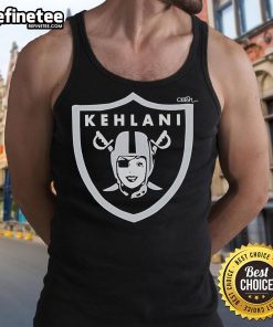 Official Kehlani Oakland x Las Vegas Raiders tank top featuring stylish design and vibrant team colors for fans.