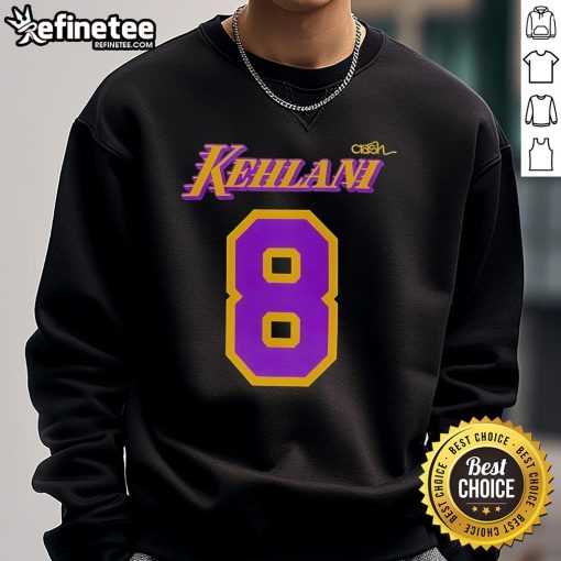 Alt Text: Official Kehlani X Los Angeles Lakers 8 Sweatshirt featuring vibrant team colors and stylish design for fans.