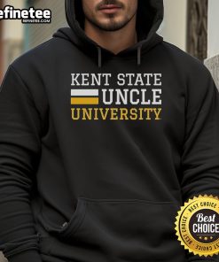 Official Kent State Uncle University Hoodie in navy blue, featuring logo and comfortable fit, perfect for school spirit.
