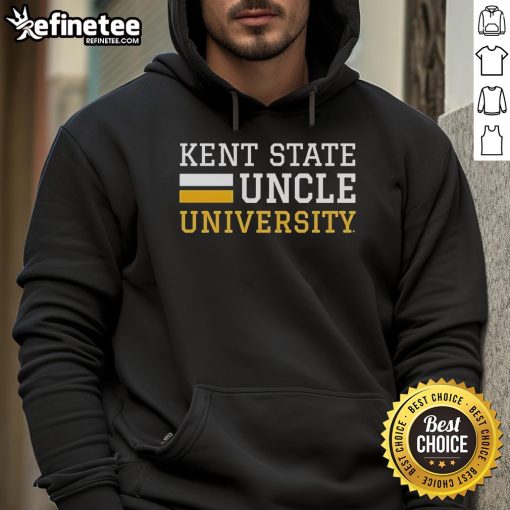 Official Kent State Uncle University Hoodie in navy blue, featuring logo and comfortable fit, perfect for school spirit.