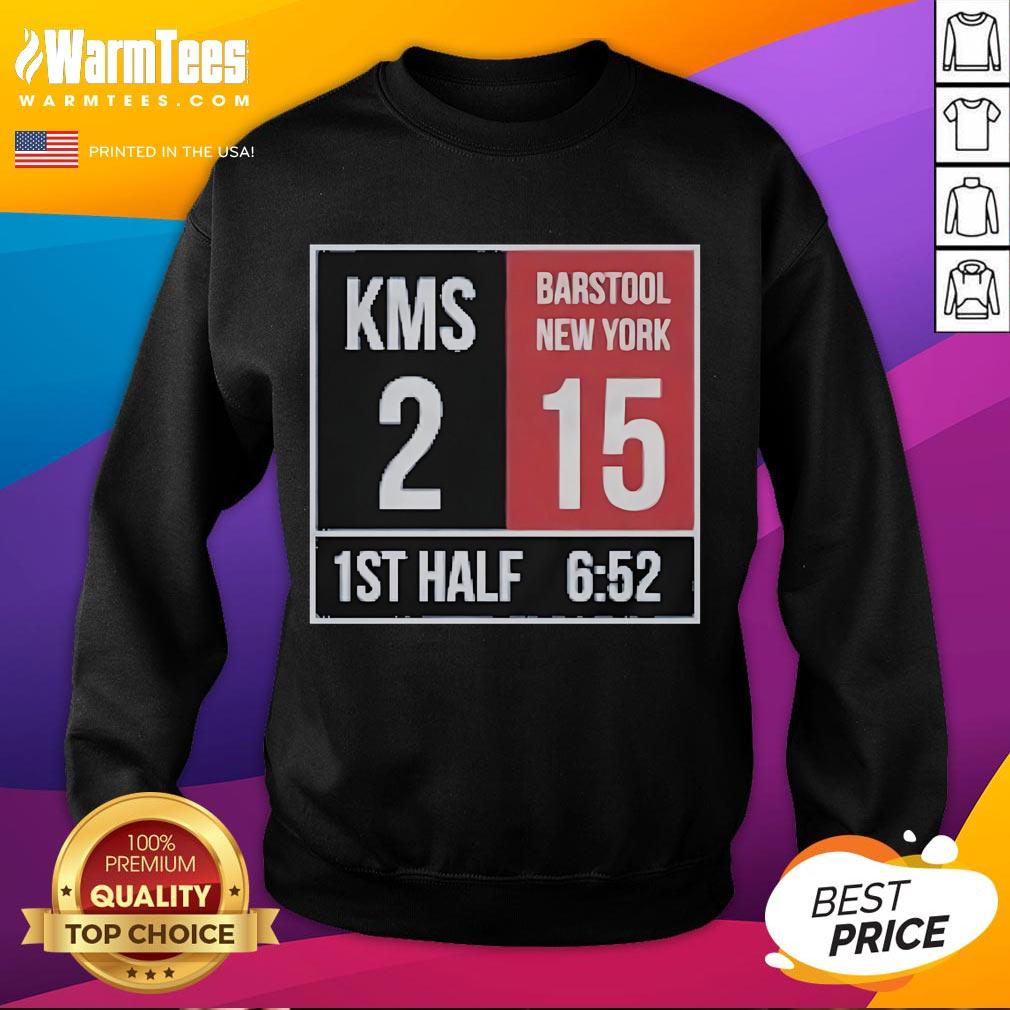 Official Kirk Comeback Kms 2 Barstool New York 15 1St Half Sweatshirt Official Kirk Comeback KMS 2 Barstool New York 15 1st Half Sweatshirt in navy blue, featuring bold graphics and a comfortable fit.
