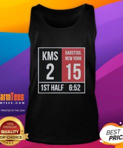Official Kirk Comeback KMS 2 Barstool New York 15 1st Half tank top featuring a stylish design and vibrant colors.