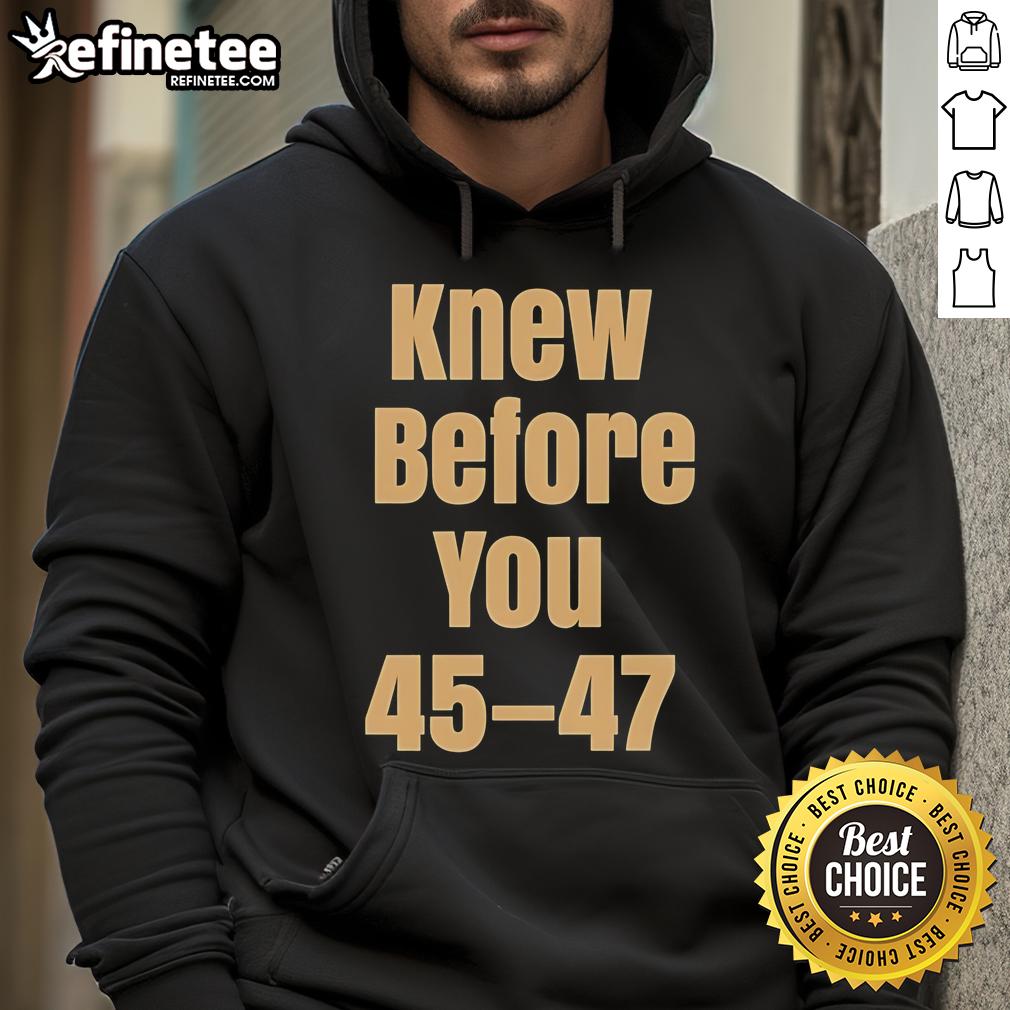 Official Knew Before You Escalator Truth Hoodie Official Knew Before You Escalator Truth Hoodie in black featuring bold text design, perfect for casual streetwear style.