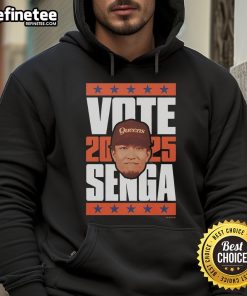 Official Kodai Senga 2025 Vote Hoodie featuring vibrant graphics and a stylish design for fans and supporters.