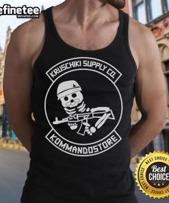 Official Kruschiki Supply Co x Kommandostore Skeleton Tank Top featuring unique graphic design and stylish fit.
