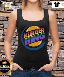 Official Kurger Bing LGBTQ logo tank top featuring vibrant colors and inclusive design, perfect for pride events.