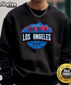 2025 LA Clippers basketball city-inspired style sweatshirt featuring vibrant colors and unique design.