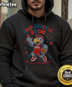 Official LA Clippers Snap Crackle Boom Independence Day Hoodie featuring vibrant colors and team logo, perfect for fans.