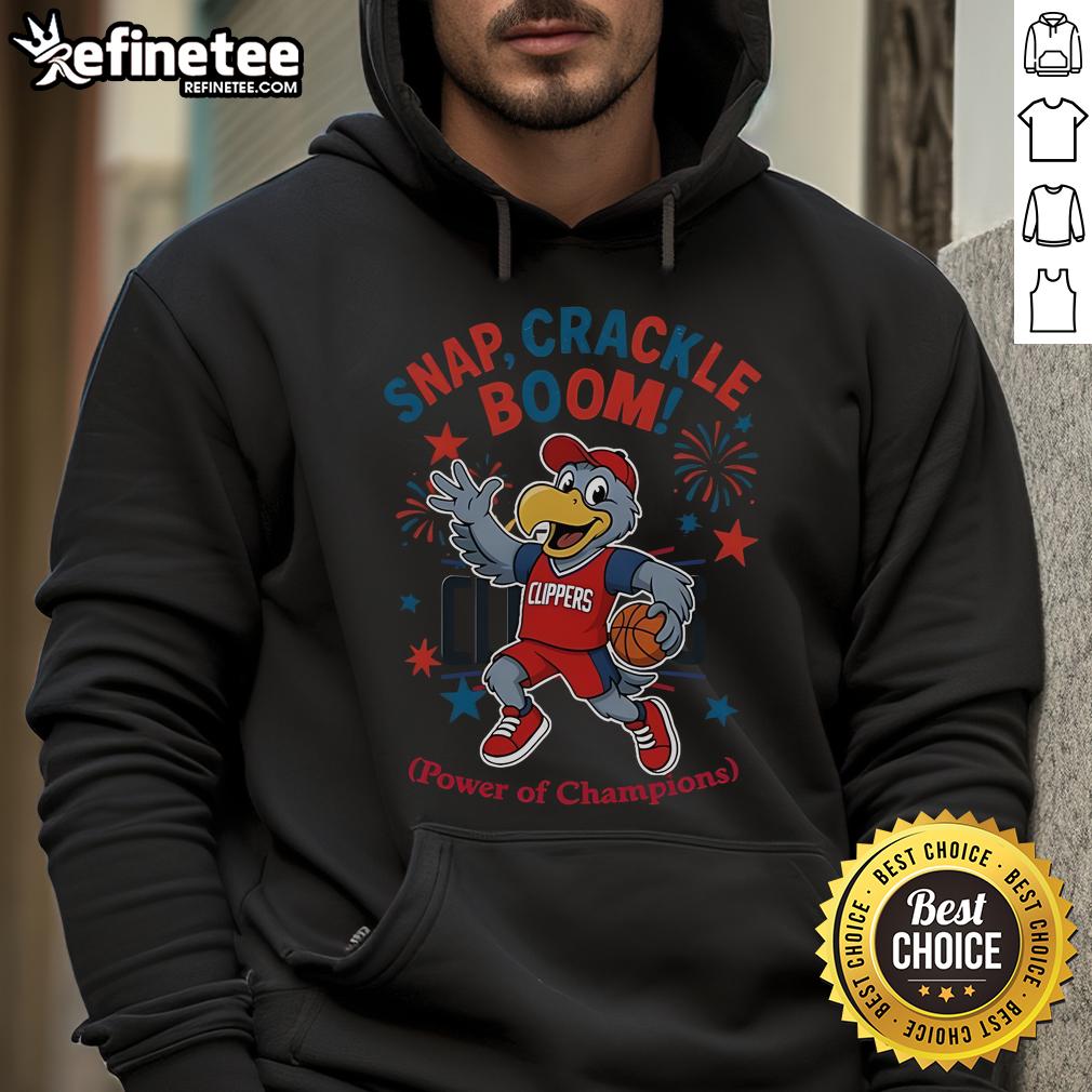 Official LA Clippers Snap Crackle Boom Power Of Champions Indepencence Day Hoodie Official LA Clippers Snap Crackle Boom Independence Day Hoodie featuring vibrant colors and team logo, perfect for fans.