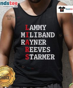 Official Lammy, Miliband, Rayner, Reeves, Starmer in stylish tank tops at a political event, showcasing unity and fashion.