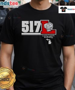 Official Lansing Lugnuts 517 T-Shirt featuring team logo and vibrant colors, perfect for fans and casual wear.