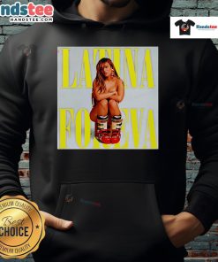Official Latina Foreva poster hoodie featuring vibrant colors and stylish design, perfect for fashion-forward fans.