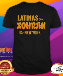 Official Latinas For Zohran For New York T-Shirt featuring bold, colorful design supporting Zohran Mamdani's campaign.