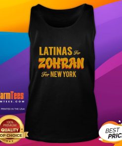 Official LATINAS for Zohran for New York tank top featuring bold design and vibrant colors, perfect for summer style.