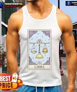Official Libra Card Tank Top featuring stylish design and vibrant colors, perfect for astrology enthusiasts.