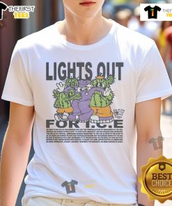 Official Lights Out For Ice T-Shirt featuring bold graphic design and vibrant colors, perfect for fans of Ice-T.