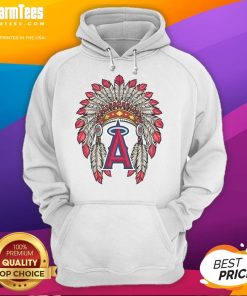 Official Los Angeles Angels Native American logo hoodie featuring a stylish design and vibrant colors for fans.