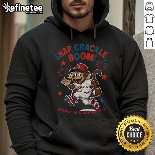 Official Los Angeles Angels Snap Crackle Boom hoodie for Independence Day, featuring vibrant team graphics and festive design.