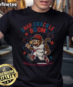 Official Los Angeles Angels Independence Day T-Shirt featuring Snap Crackle Boom design for champions and fans.