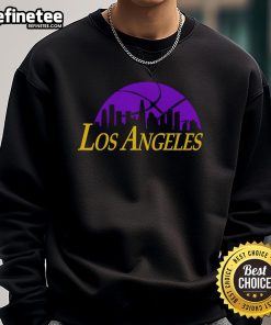 Official Los Angeles Lakers Cityscape Skyline Style 2025 Sweatshirt featuring vibrant team colors and iconic skyline design.