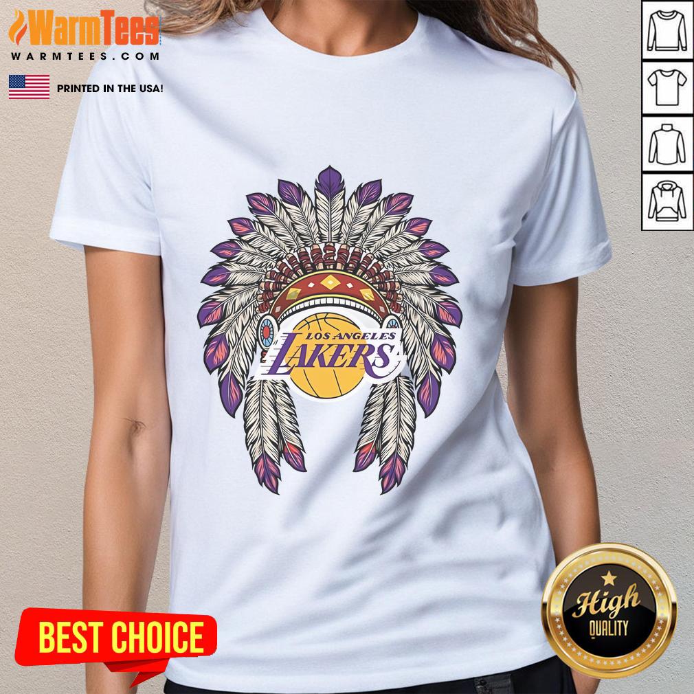 Official Los Angeles Lakers Native American Logo Ladies Tee Official Los Angeles Lakers Native American logo ladies tee featuring vibrant colors and stylish design for fans.
