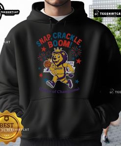 Official Los Angeles Lakers Snap Crackle Boom hoodie for Independence Day, showcasing team pride and championship spirit.