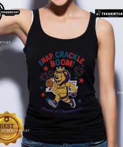 Official Los Angeles Lakers Snap Crackle Boom Independence Day tank top featuring vibrant team colors and logo.