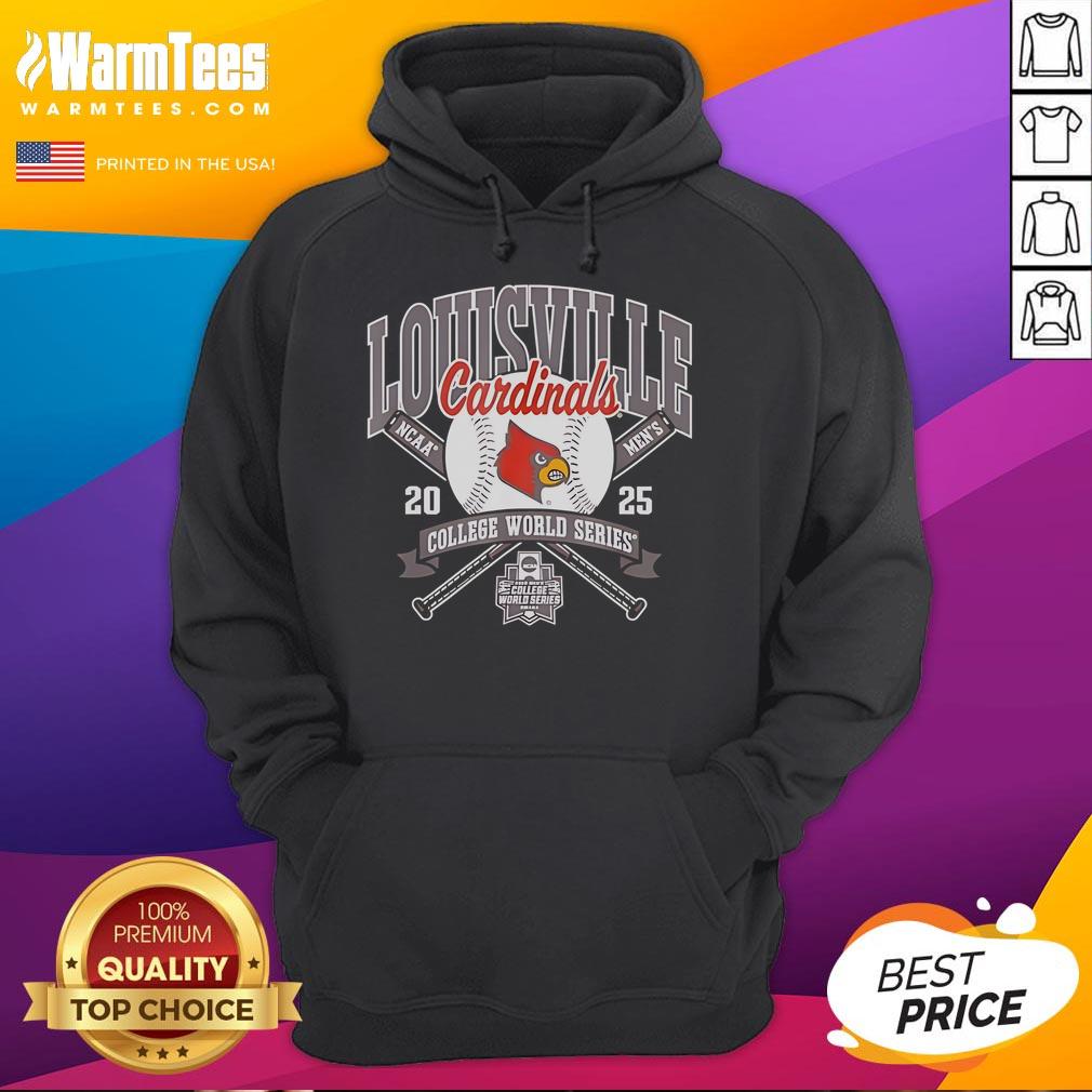 Official Louisville Cardinals College World Series 2025 Baseball Hoodie Official Louisville Cardinals College World Series 2025 baseball hoodie in red with logo, perfect for fans.