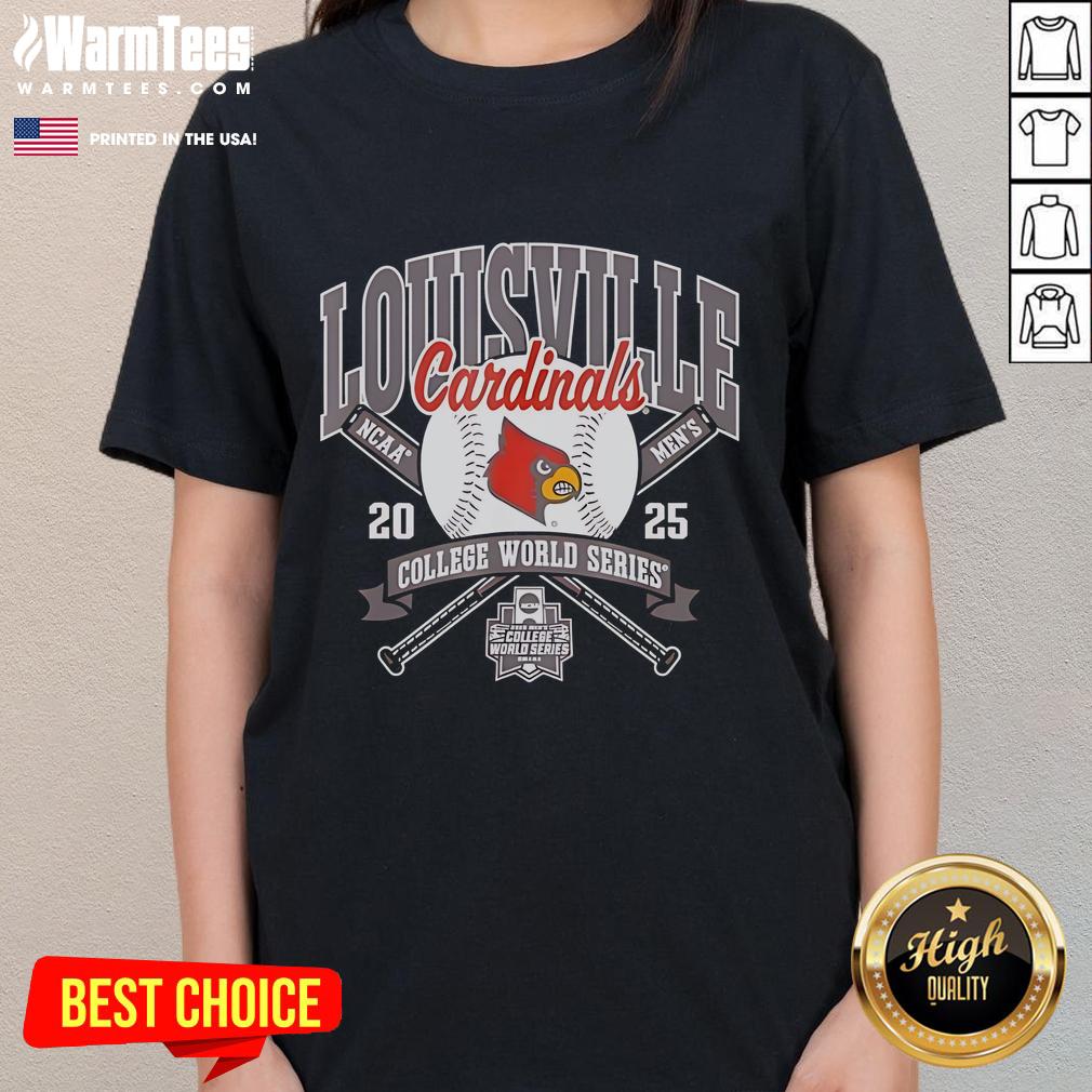 Official Louisville Cardinals College World Series 2025 Baseball Ladies Tee Official Louisville Cardinals College World Series 2025 baseball ladies tee showcasing team spirit and style.