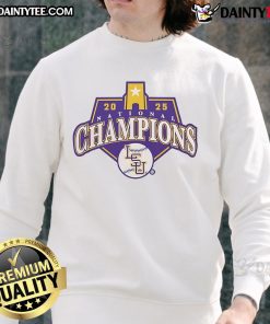 Official LSU Tigers Baseball 2025 National Champions logo sweatshirt featuring vibrant team colors and design.