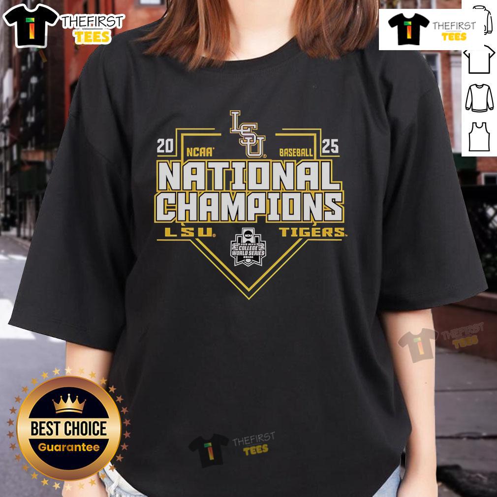 Official Lsu Tigers National Champions Baseball 2025 Ladies Tee Official LSU Tigers National Champions Baseball 2025 ladies tee showcasing vibrant team colors and logo.