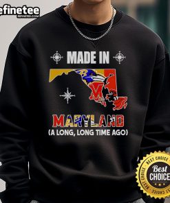 Official Made In Maryland sweatshirt featuring a vintage design, perfect for nostalgic fans of Maryland culture.