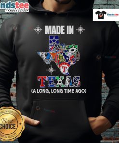 Alt Text: Official Made In Texas A Long Long Time Ago Hoodie in black, featuring a vintage design and comfortable fit.