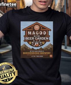 Official Magoo Tour 2025 T-Shirt featuring Breckenridge Brewery logo, perfect for fans in Littleton, CO, June 22 event.