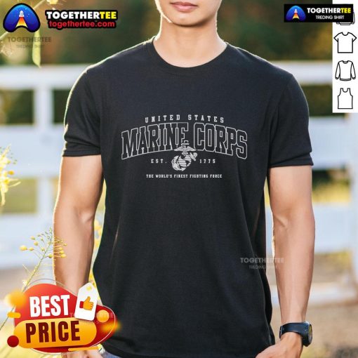 Alt Text: Official Marine Corps World's Finest Fighting Force T-Shirt featuring a bold design and military-inspired graphics.